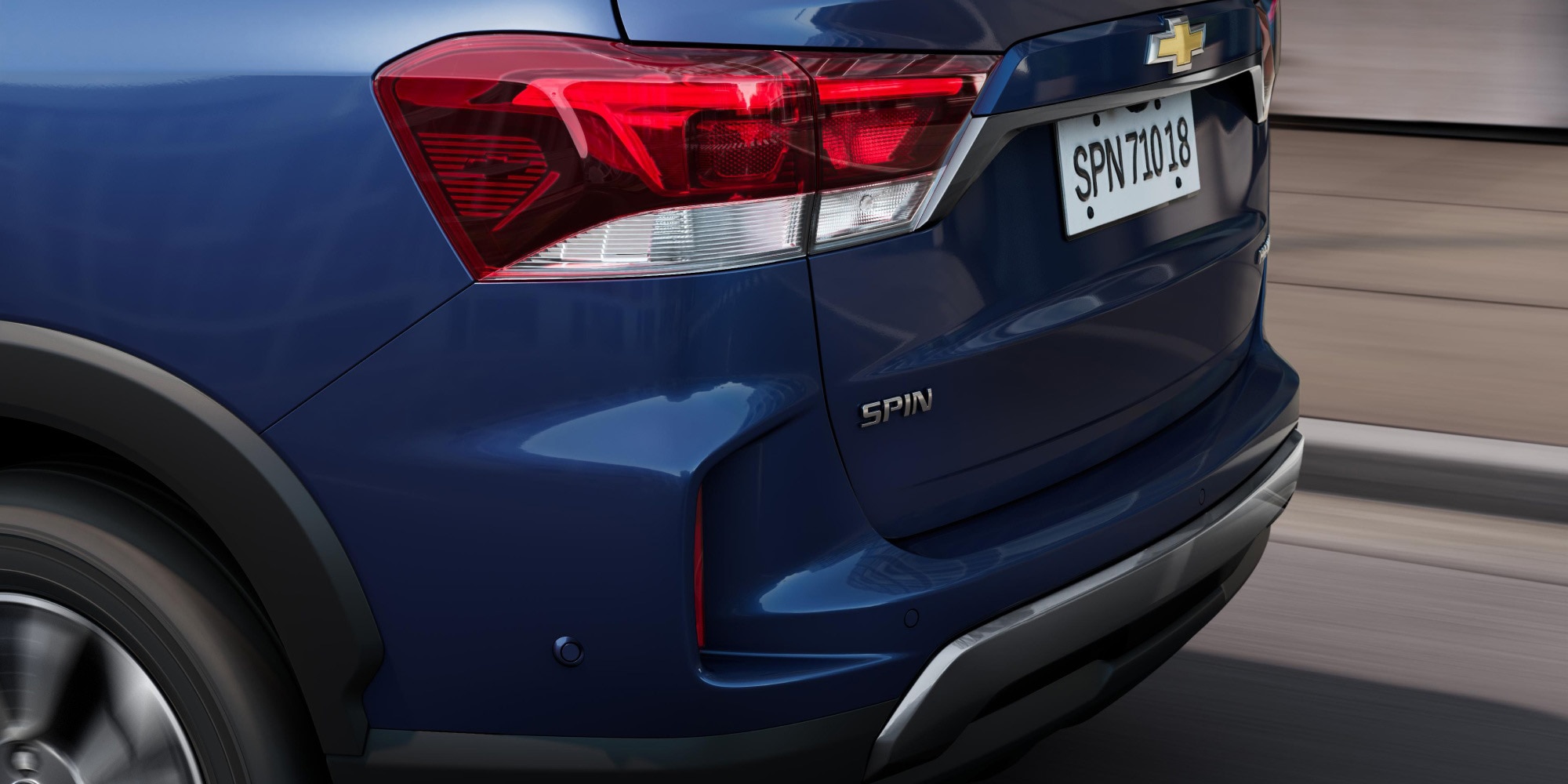 Confira o para-choque traseiro do Chevrolet Spin 2027